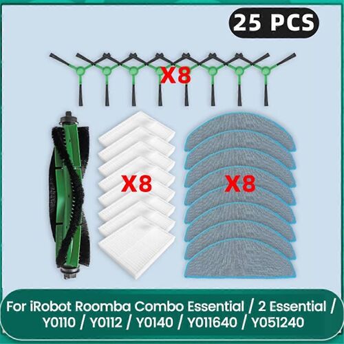 Brosse latérale principale et filtre pour aspirateur Combo Essential/2 Essential/Y0110/Y0112/Y0140/ Y011640/Y051240