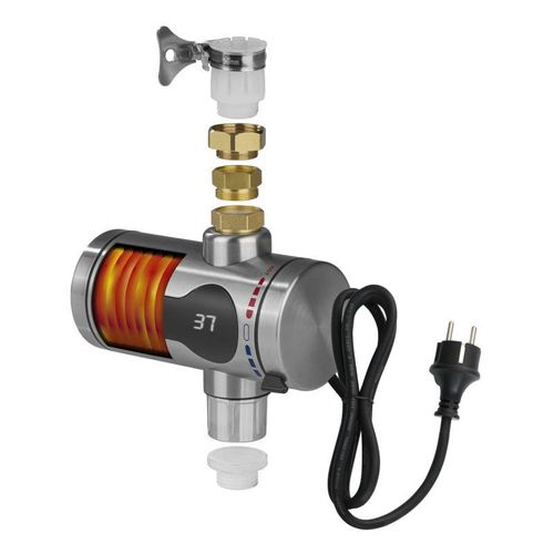 Chauffe-eau instantané - Hoberg - 3600 W - Acier inoxydable - Installation murale - LED affichage température