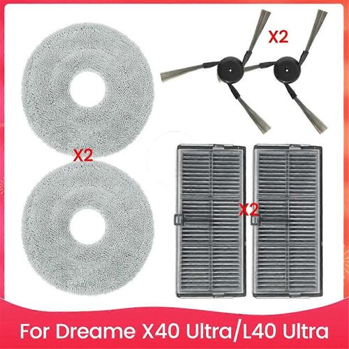 Accessoires pour aspirateur robot X40 Ultra/L40 Ultra, brosse latérale, filtre Hepa, chiffon de nettoyage