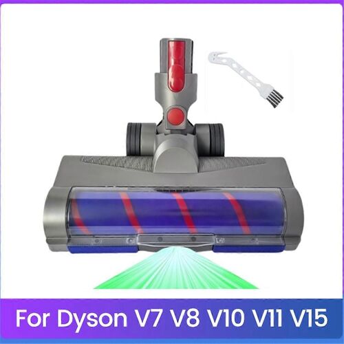 Tête de brosse à rouleau souple avec lumières LED pour accessoire d'aspirateur V7 / V8 / V10 / V11 / V15 pour plancher de bois franc