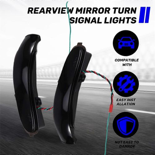 Rétroviseur De Voiture Lampe Clignotant Feux Led Indicateur Bleu Lumières Pour Classe C W203 2000-2007