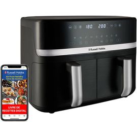 Air Fryer XL 5,5l [Multicuiseur & Gril 7en1] Friteuse sans huile Rapid Air (grille, cuit, rôti, pizza surgelée Ø 30cm, Contrôle température max 260°, lave-vaiselle, ) SatisFry 26520-56