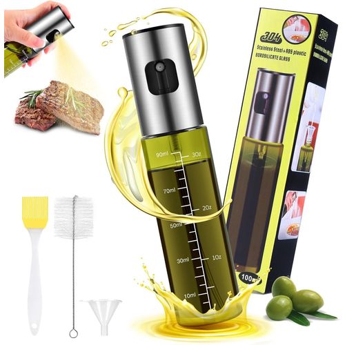 Teppc-Spray Huile Cuisine Air Fryer, Vaporisateur Huile En Verre De Protection Uv Vert Spécial, Pulverisateur Huile Cuisine Pour Griller, Salade, Cuisson