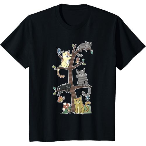 Chats Chatons Sur Un Arbre Pet Chat Sauvetage Loves Kitty T-Shirt