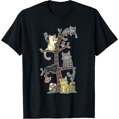 Chats Chatons Sur Un Arbre Pet Chat Sauvetage Loves Kitty T-Shirt