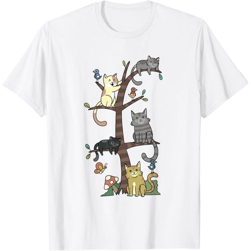 Chats Chatons Sur Un Arbre Pet Chat Sauvetage Loves Kitty T-Shirt