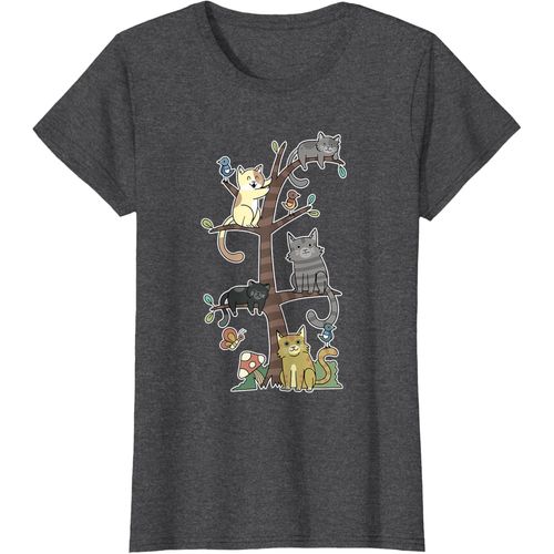 Chats Chatons Sur Un Arbre Pet Chat Sauvetage Loves Kitty T-Shirt