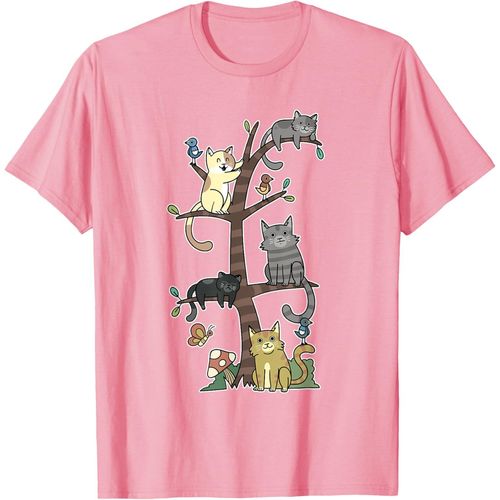 Chats Chatons Sur Un Arbre Pet Chat Sauvetage Loves Kitty T-Shirt