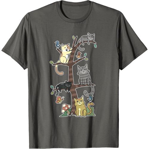 Chats Chatons Sur Un Arbre Pet Chat Sauvetage Loves Kitty T-Shirt