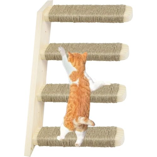 Escalier Pour Chat Marches D'escalade Chat En Bois Massif Avec Support Mural Mur Monté Chat Escalade Échelle Chaton Meubles Jouer Arbre Bois Escalier Cadre, Facile À Installer