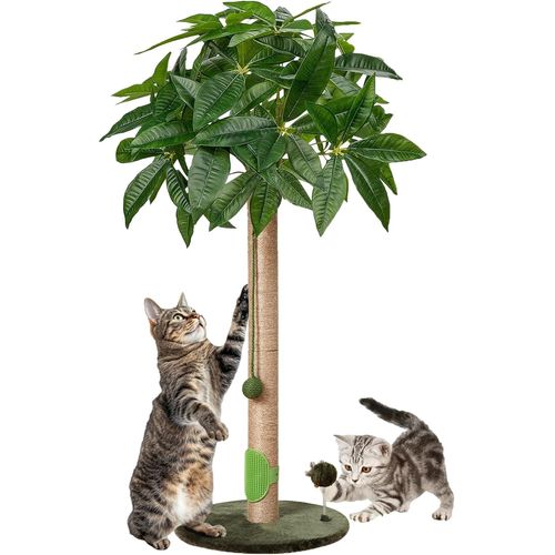 Kalanka-84 Cm Griffoir Pour Chat, Grattoir Chat D'intérieur Adultes Et Chatons, Grand Griffe Avec Corde En Sisal, Arbre Mignon Avec Balle Suspendue