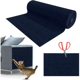 Griffoir Chat Canapé, Protection Anti Griffe 200x40cm - Tapis Protecteur De Rayure Diy Pour Canapé Bleu