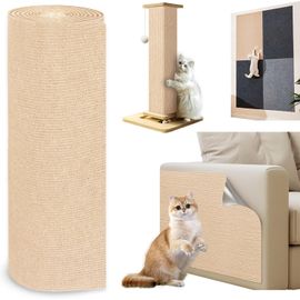 Griffoir Chat Canapé 150x30cm, Protection Canape Chat Anti Griffe, Tapis Griffoir Chat Canapé, Anti Griffe Chat Canapé, Découpez-La Comme Vous Le Souhaitez Et Profitez Du Bricolage. Kaki