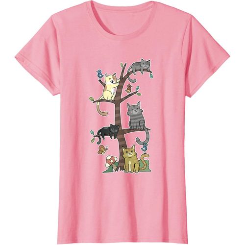Chats Chatons Sur Un Arbre Pet Chat Sauvetage Loves Kitty T-Shirt