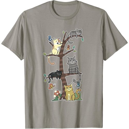 Chats Chatons Sur Un Arbre Pet Chat Sauvetage Loves Kitty T-Shirt