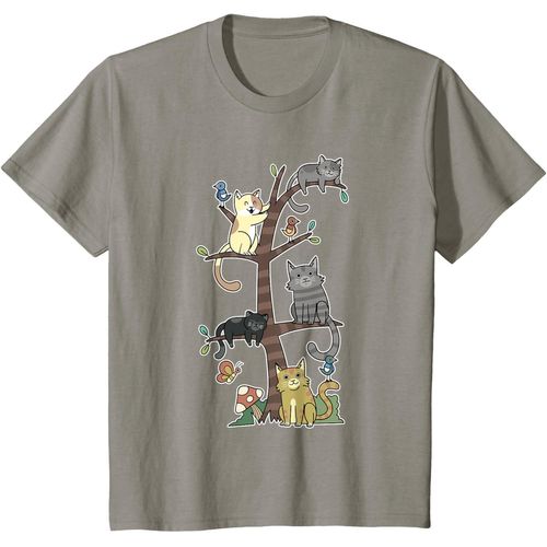 Chats Chatons Sur Un Arbre Pet Chat Sauvetage Loves Kitty T-Shirt