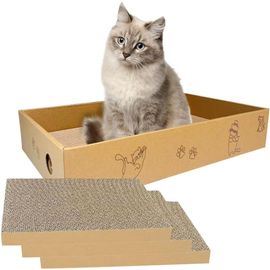 Cmws-Lot De 3 Grattoirs En Carton Pour Intérieur - Grattoir Pour Chat D'intérieur - Grande Taille - Facile À Gratter
