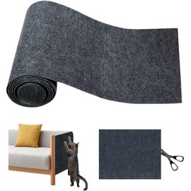 Teppc-Protection Canape Chat Anti Griffe,Grattoir Chat Canapé Adhesif,Tapis Griffoir Chat Canapé,Tapis À Gratter Autocollant,Protege Canapa Griffe Chats,Protecteur De Rayure De Chats-40×200cm Gris 2