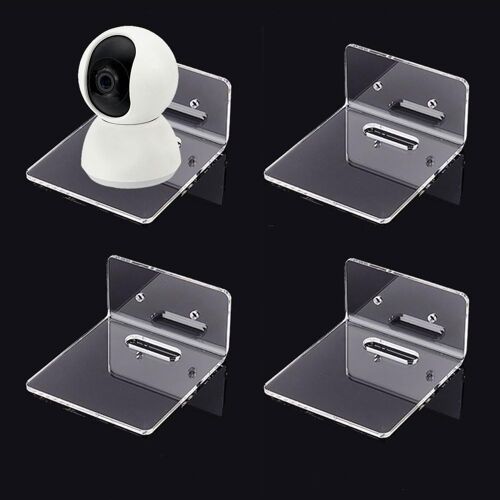 KALANKA-4pcs Étagères Murales, Étagères Flottantes en Acrylique Petite étagère Transparente Étagère Suspendues Adhésives avec 8 Autocollants Adhésifs et 8 Vis pour la Maison, Le Bureau