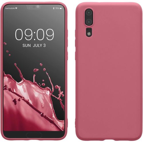 Housse Compatible Avec Huawei P20 Coque - Housse De Téléphone Protection Souple En Silicone - Rose Foncé[Ven8809453]