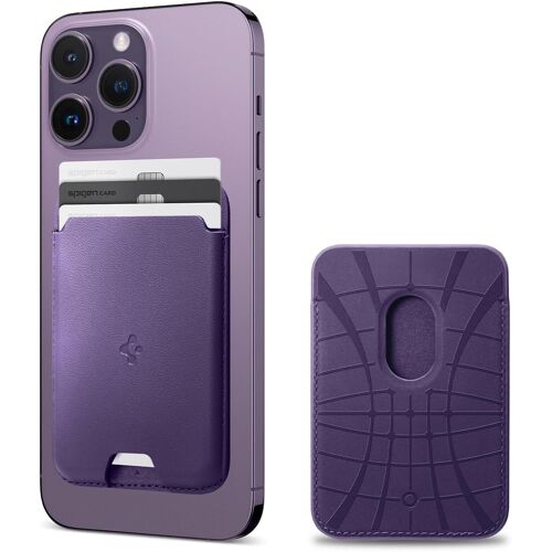SJZG-Valentinus Magfit Portefeuille Magnétique Pour 3 Cartes Compatible Avec Les Modèles Iphone 17/16/15/14/13/12 Porte Carte Magsafe - Violet