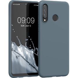 LORANKA-Housse Compatible avec Huawei P30 Lite Coque - Housse de téléphone Protection Souple en Silicone - Ardoise foncée