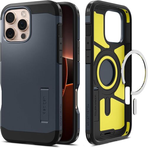 Coque pour iPhone 16 Pro, Tough Armor (AI) MagFit, [Inspiré par l'IA] 6,3 Pouces - Ardoise Métallisée