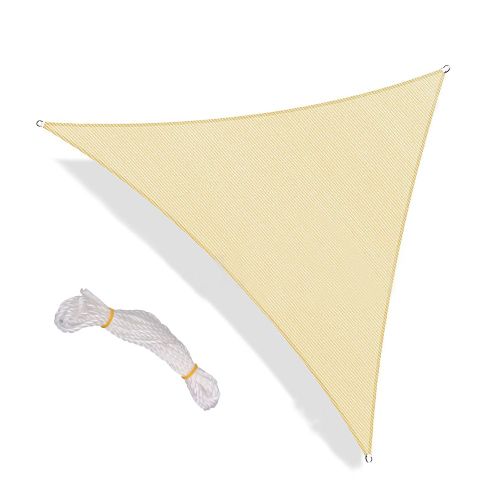Voile D'ombrage En Tissu Polyester Oxford, Bloc Uv, Jaune Clair, Pare-Soleil Pour Patio, ArrièRe-Cour, Parc, Aire De Jeux, Pelouse, 8x8x8 Pieds