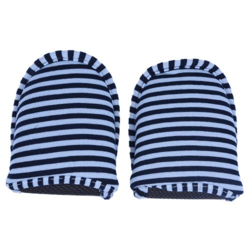 Pantoufles AntidéRapantes Portables Pliables Et RéUtilisables En Coton Doux Pour L'intéRieur (Homme à Rayures Bleues)