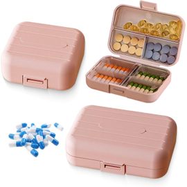 2 Pièces Pilulier Portable Voyage Boite Medicaments Voyage,Travel Pill Organizer,Valise Medicaments Voyage Pour Le Voyage Et L'usage Quotidien (Grand Et Petit)