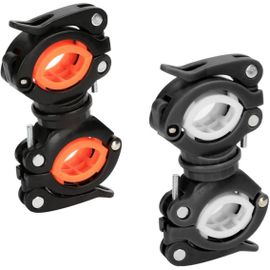 2pcs Support Lampe Velo Rotatif À 360°,Supports De Lampe De Poche Pour Vélo,Vélo Support De Fixation Lampe Poche