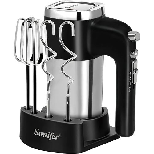 Batteur Electrique Cuisine, Batteur Électrique Ultra Puissant De 500W, 5 Vitesses Et Turbo, Bouton D'Éjection, 1 Support De Rangement Et 2 Batteurs Et 2 Crochets Pétrisseurs