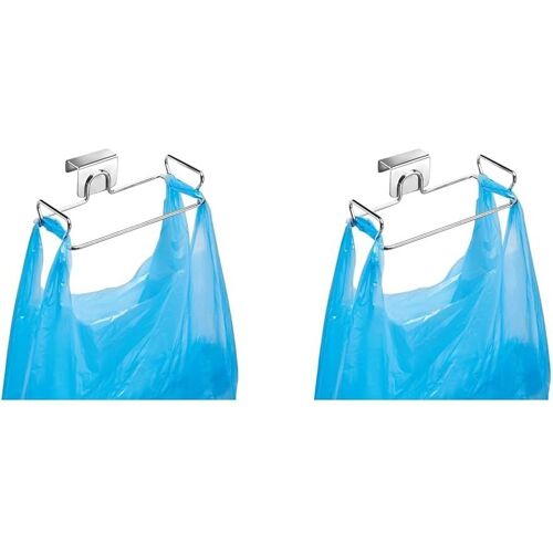 Idesign Classico Distributeur De Sacs, Petit Rangement De Porte En Métal, Argenté (Lot De 2)