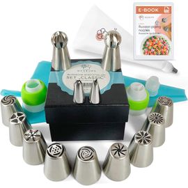 Poche A Douille Lot De 34 Poches à Douille Et Douilles En Acier Inoxydable, 2 Poche à Douille Réutilisable