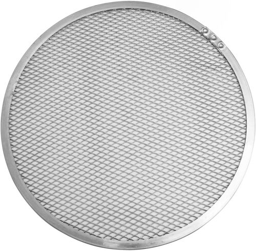 LORANKA-FM Professional Plaque Pizza Four Ronde en Aluminium - Grille de Cuisson Argentée 30 cm