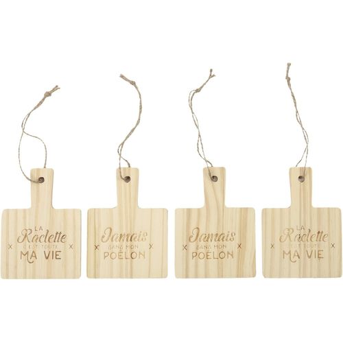 Ku6536 Repose Poelon A Raclette En Bois X4 Cuisine Cuisson Specifique Plaque Rechaud Plancha Barbecue, Pin[KIT6509227]