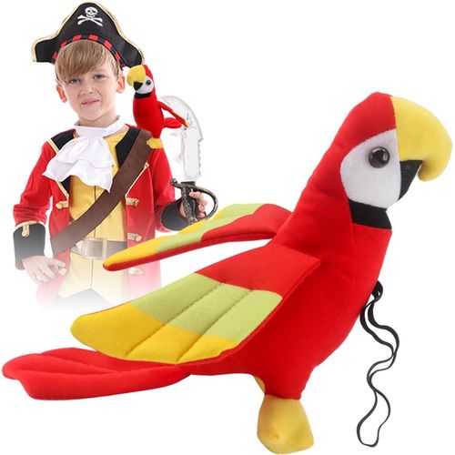 Accessoires De Déguisement De Pirate Perroquet Empaillé, Accessoire De Perroquet De Pirate, Modèle D'épaule De Perroquet, Pour Halloween-Accessoires De Pirate, Cosplay[Kit6511913]