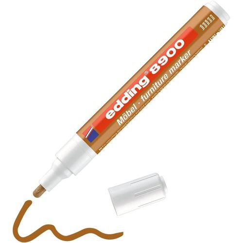 8900 Marqueur Pour Meuble - Teck - Pointe Ronde 1,5-2 Mm - Pour Éliminer Et Corriger Les Rayures Des Meubles, Les Éraflures Et Les Taches Des Placages, Du Bois Massif, Des Tables E[APP8811059]
