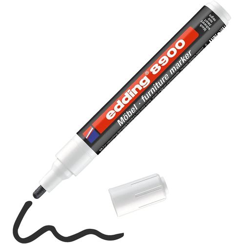 8900 Marqueur Pour Meuble - Noir - Pointe Ronde 1,5-2 Mm - Pour Éliminer Et Corriger Les Rayures Des Meubles, Les Éraflures Et Les Taches Des Placages, Du Bois Massif, Des Tables E[APP8811058]