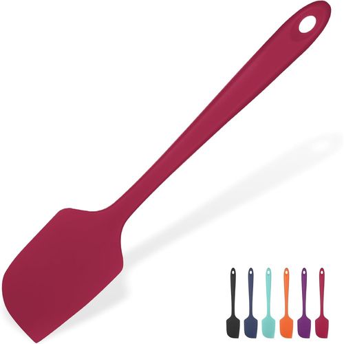 Tianyi-Grande Spatule En Silicone: 315¿ Résistant À La Chaleur Maryse Grattoir Flexible Et Antiadhésif, Ustensile De Cuisine Pour La Cuisson Pour Mélanger Remuant Raclant (29cm, Rouge)