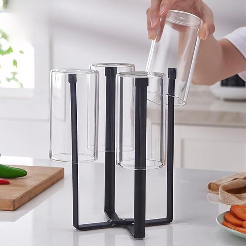 Egouttoir Biberon Pliable En Métal - Arbre À Séchage Multifonction Avec Porte Égouttoir Pour Bouteilles Et Accessoires-Noir.[App8810530]