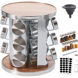 Yearonan Rangement Epices Cuisine-etagere A Epices,12 Pots à épices -Porte -epices Cuisine