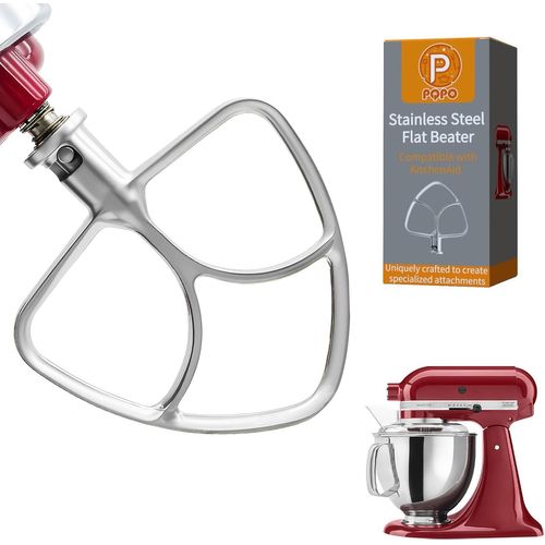 K45Ss Batteur Plat En Acier Inoxydable Pour Batteurs Sur Socle Kitchen Aid À Tête Inclinable De 4,5 À 5 Litres[APP8809176]