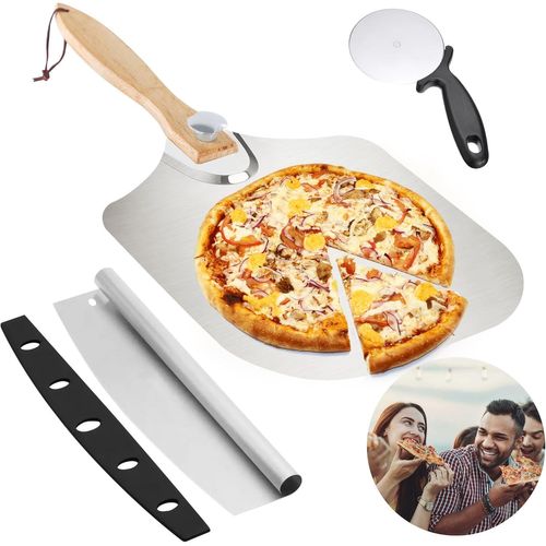 Kit De Préparation De Pizza, Spatule À Pizza Pliante En Aluminium Avec Coupe-Pizza Et Roue À Pizza, Accessoires De Four Pour La Cuisson De La Pâte À Pizza Faite Maison[APP8808660]