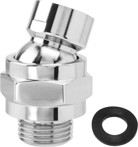 Pommeau de douche à effet pluie, tête pivotante, pièce de rechange, tête sphérique, raccord pour pommeau de douche, rotatif à 360°, raccord de douche en laiton G1/2 chromé poli pour