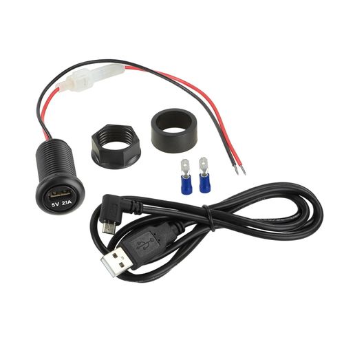 Adaptateur De Charge Usb-A 12v Vers 5v 2.1a Avec Cable Usb Vers Micro Usb 1m