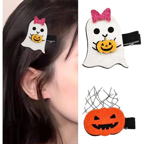 Lbgwp60-Lot De 2 Pinces À Cheveux En Forme De Citrouille D'halloween Pour Femmes, Costumes D'halloween, Fantômes, Araignées, Accessoires D'halloween Pour Femmes, Cadeaux De Fête Sur Le Thème D'hallow