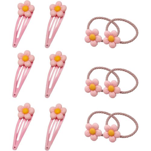 Lbgwp60-Lot De 6 Barrettes À Cheveux En Acrylique - Motif Fleur Rose - 5,5 X 2 Cm - Pour Les Tout-Petits, Les Enfants, Les Femmes, Les Bébés Et Les Femmes