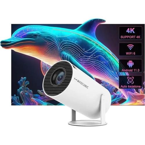 Mini Projecteur Portable Auto Keystone, Projecteur Intelligent 4K-200 Ansi Avec Wifi 6, Bt 5.0, 130 Pouces, Retournement 18[P54]