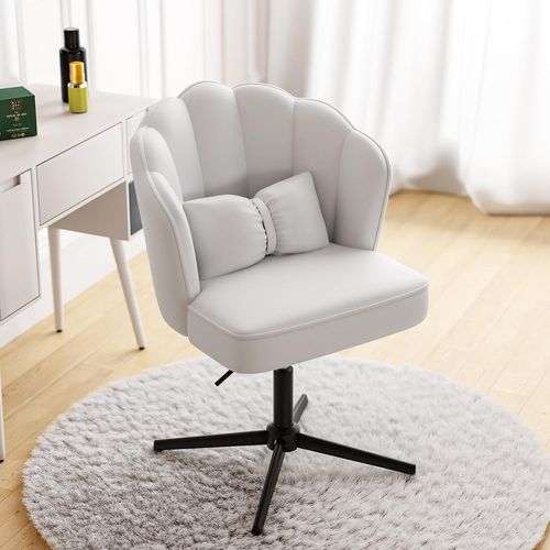 Lbgwp60-Cha De Coiffeuse Cha De Maquillage Réglable En Hauteur, Pivotante À 360 °, Avec Dossier En Forme De Fleur, Peut Être Utilisée Comme Cha De Maquillage, Cha De Chambre, Cha De Travail